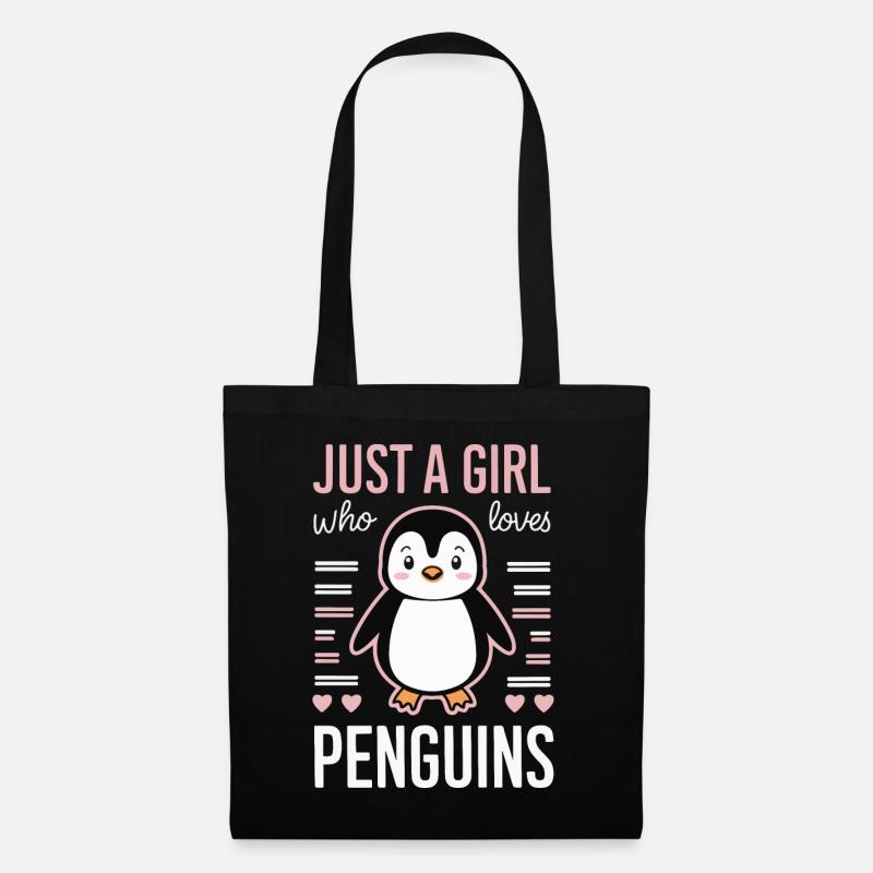 Pinguin Pinguine Tier - Stoffbeutel - Schwarz