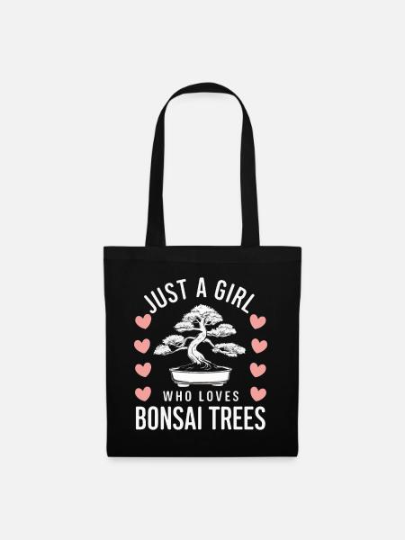 Bonsai Baum Japanisch Bonsai - Stoffbeutel - Schwarz
