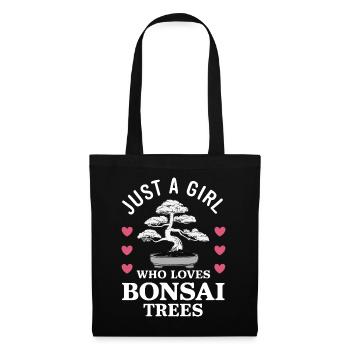 Bonsai Baum Japanisch Bonsai - Stoffbeutel - Schwarz - Vorne