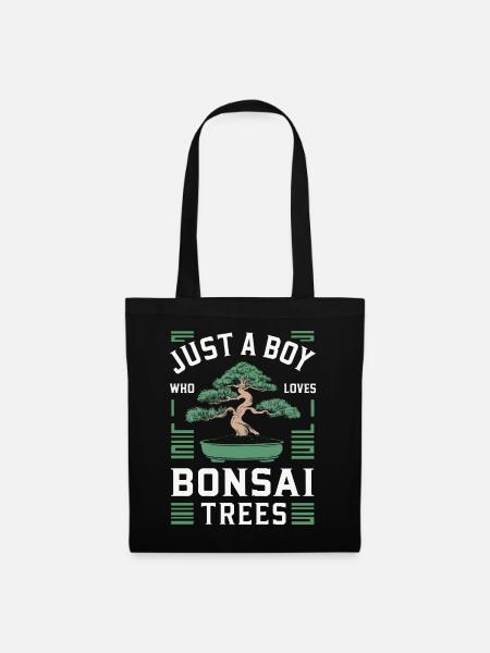 Bonsai Baum Japanisch Bonsai - Stoffbeutel - Schwarz