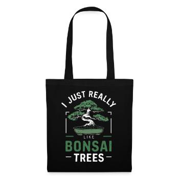 Bonsai Baum Japanisch Bonsai - Stoffbeutel - Schwarz - Vorne