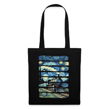 Sternennachtzug Van Gogh Lokomotive - Stoffbeutel - Schwarz - Vorne