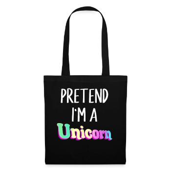 Pretend I'm A Unicorn Halloween Costume - Tote Bag - black - Front