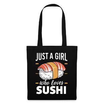 Sushi Japanisches Essen Maki Sushi Kawaii - Stoffbeutel - Schwarz - Vorne