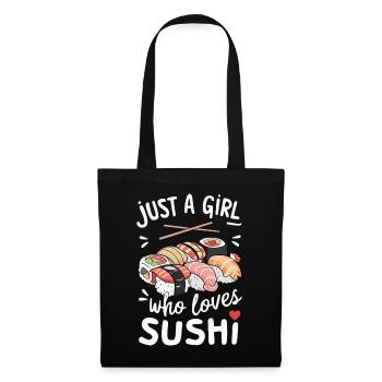 Sushi Japanisches Essen Maki Sushi Kawaii - Stoffbeutel - Schwarz - Vorne