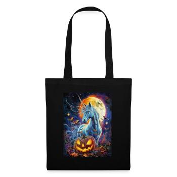 Cadeau d’Halloween Femmes Licorne Hommes Enfants - Sac en tissu - noir - Devant