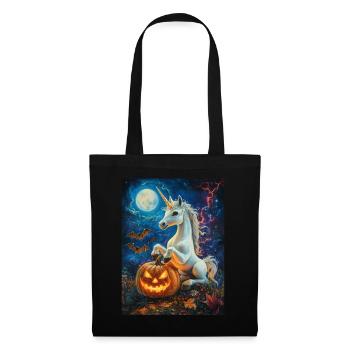 Cadeau d’Halloween Femmes Licorne Hommes Enfants - Sac en tissu - noir - Devant