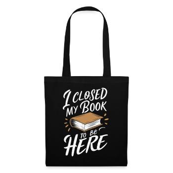 Bücher Buch lesen Bücherei Bibliothek Bücherwurm - Stoffbeutel - Schwarz - Vorne