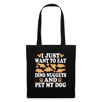 Dinosaur Saying Dino Nuggets Chicken Nugget - Tote Bag - black - Front