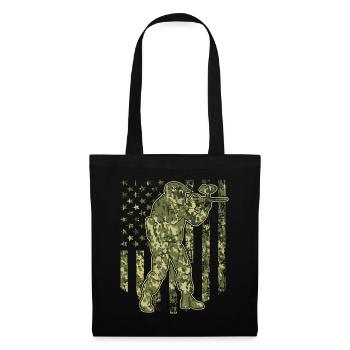 Camo Drapeau Américain Amateur de Paintball - Sac en tissu - noir - Devant