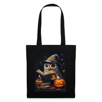 Halloween Geschenk Frauen Eule Männer Kinder Deko - Stoffbeutel - Schwarz - Vorne