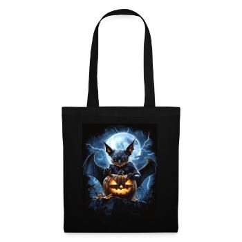 Cadeau d’Halloween Femmes Chauve-souris Hommes Enfants - Sac en tissu - noir - Devant