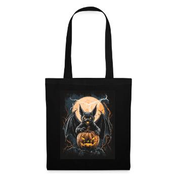 Cadeau d’Halloween Femmes Chauve-souris Hommes Enfants - Sac en tissu - noir - Devant