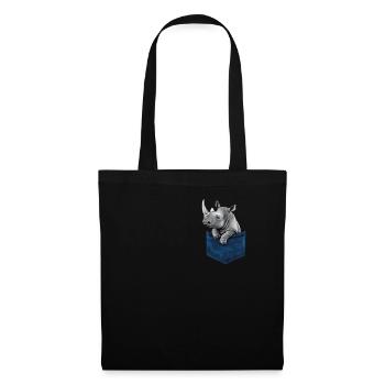 Rhinocéros Rhinocéros - Sac en tissu - noir - Devant
