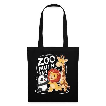 Animaux du zoo Gardien de zoo - Sac en tissu - noir - Devant