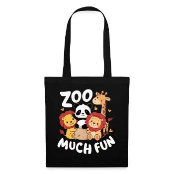 Animaux du zoo Gardien de zoo - Sac en tissu - noir - Devant