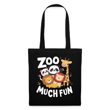 Animaux du zoo Gardien de zoo - Sac en tissu - noir - Devant