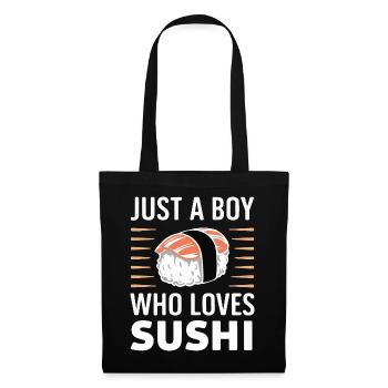 Sushi Japanisches Essen Maki Sushi Kawaii - Stoffbeutel - Schwarz - Vorne