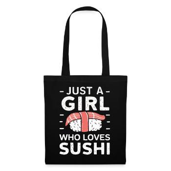 Sushi Japanisches Essen Maki Sushi Kawaii - Stoffbeutel - Schwarz - Vorne