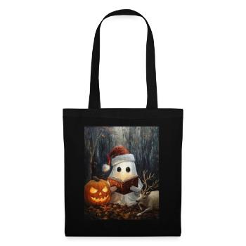 Halloween Gift Ghost with Christmas Hat Decoration - Tote Bag - black - Front