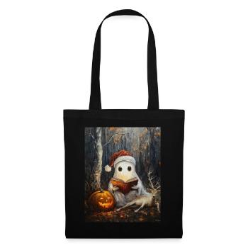 Halloween Gift Ghost with Christmas Hat Decoration - Tote Bag - black - Front
