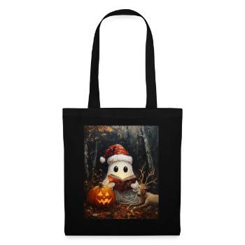Halloween Gift Ghost with Christmas Hat Decoration - Tote Bag - black - Front