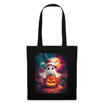 Halloween Gift Ghost with Christmas Hat Decoration - Tote Bag - black - Front