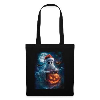 Halloween Gift Ghost with Christmas Hat Decoration - Tote Bag - black - Front
