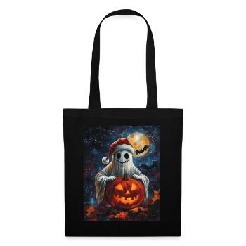 Halloween Gift Ghost with Christmas Hat Decoration - Tote Bag - black - Front