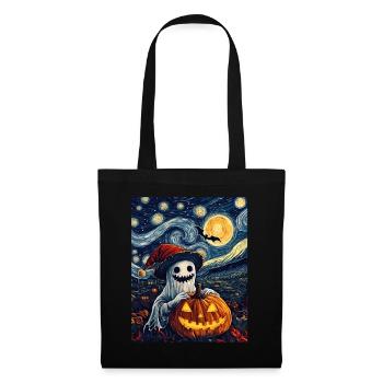 Halloween Gift Ghost with Christmas Hat Decoration - Tote Bag - black - Front