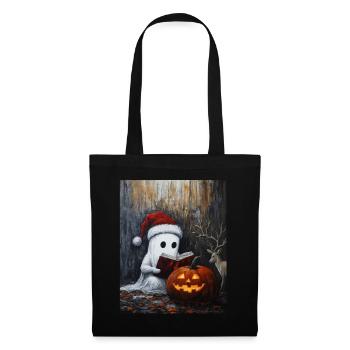 Halloween Gift Ghost with Christmas Hat Decoration - Tote Bag - black - Front