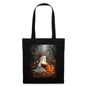 Halloween Gift Ghost with Christmas Hat Decoration - Tote Bag - black - Front