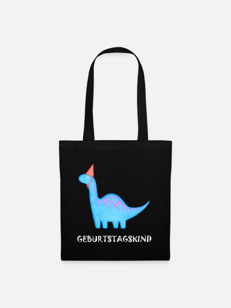Geburtstagskind Brachiosaurus Dino Geburtstag - Stoffbeutel - Schwarz