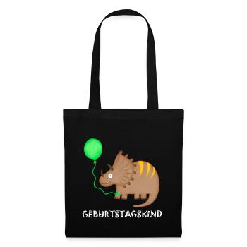 Birthday Boy Triceratops Dino Birthday - Tote Bag - black - Front