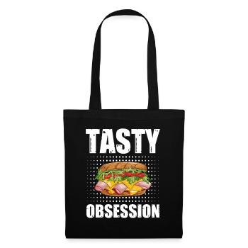 Tasty Obsession Sandwich Monat Belegte Baguettes - Stoffbeutel - Schwarz - Vorne