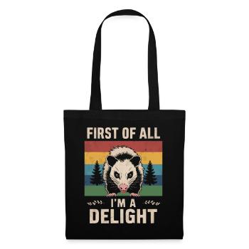 Opossum Possum Animal - Tote Bag - black - Front