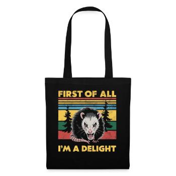 Opossum Possum Animal - Tote Bag - black - Front
