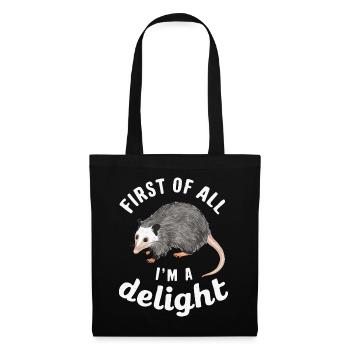 Opossum Possum Animal - Tote Bag - black - Front