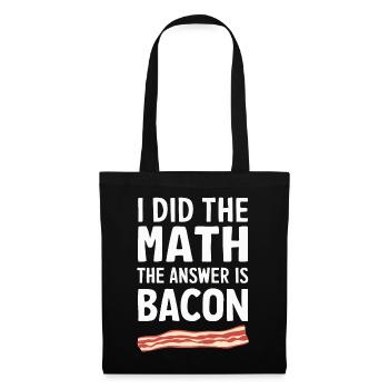 Bacon Frühstück Speck - Stoffbeutel - Schwarz - Vorne