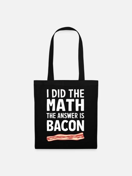 Bacon Frühstück Speck - Stoffbeutel - Schwarz