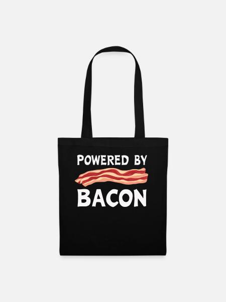 Bacon Frühstück Speck - Stoffbeutel - Schwarz