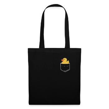 Canard Canards Oiseau Animal Quack - Sac en tissu - noir - Devant