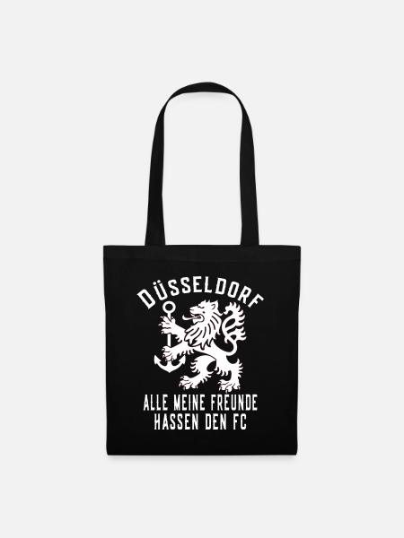 Düsseldorf Löwe Anker Alle Meine Freunde Hassen - Stoffbeutel - Schwarz