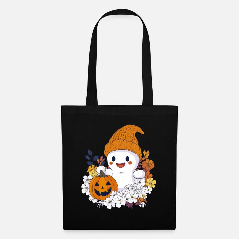 Halloween Geist Geschenk Frauen Männer Kinder Deko - Stoffbeutel - Schwarz