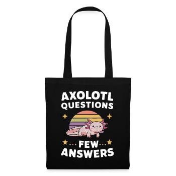 Poisson axolotl - Sac en tissu - noir - Devant
