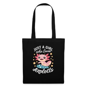 Poisson axolotl - Sac en tissu - noir - Devant