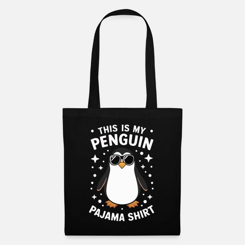 Pinguin Pinguine Tier - Stoffbeutel - Schwarz