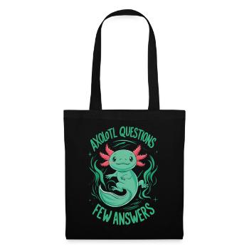 Poisson axolotl - Sac en tissu - noir - Devant