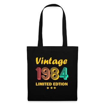 1984 millésime 40ème anniversaire millésime 1984 cadeau - Sac en tissu - noir - Devant