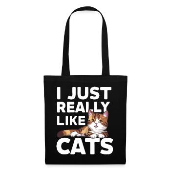 Chat Chats Amoureux Chat Propriétaire Chaton - Sac en tissu - noir - Devant